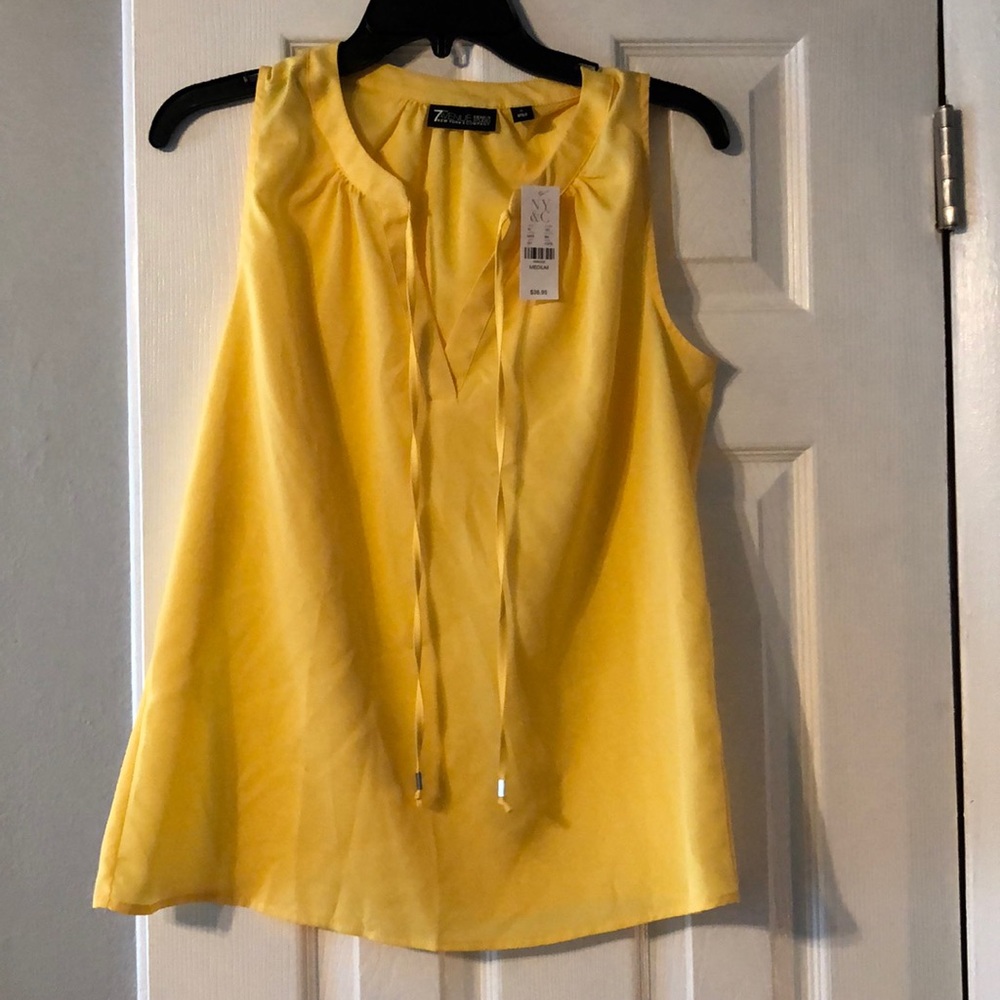 NWT medium yellow sleeveless dres tank from NY&Co